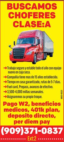 🚚 BUSCAMOS CHOFERES CLASE: A image 1