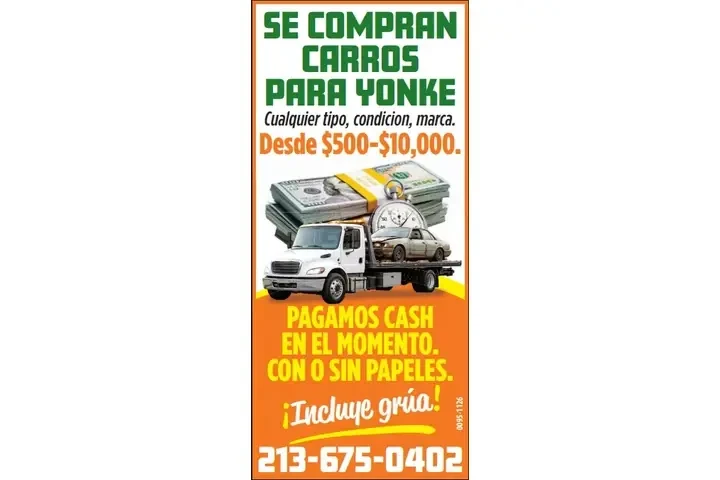 SE COMPRAN CARROS PARA YONKE image 1