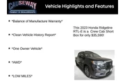 $35590 : Honda Ridgeline 2023 AWD RTL thumbnail