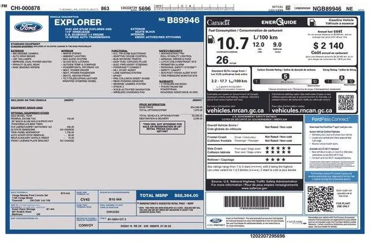 $34495 : Ford Explorer 2022 AWD ST-Li image 9