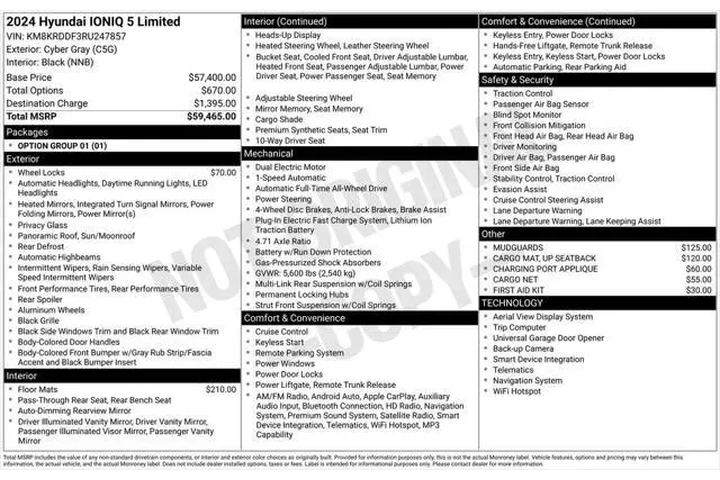 $30774 : Hyundai IONIQ 5 2024 AWD Lim image 5