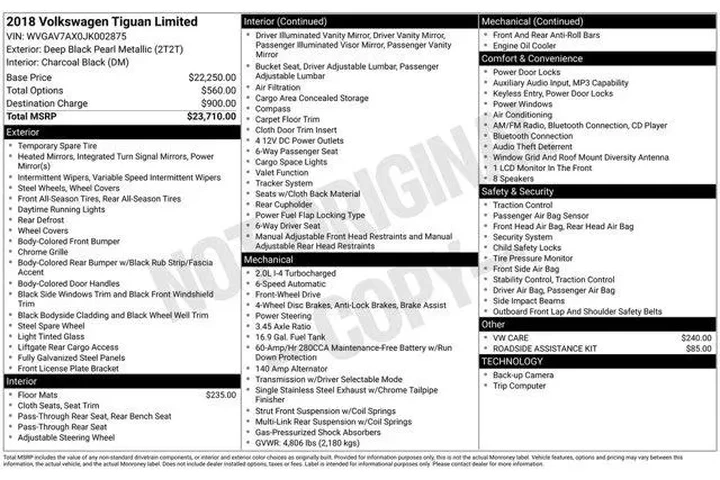 $11875 : Volkswagen Tiguan Limited 20 image 2