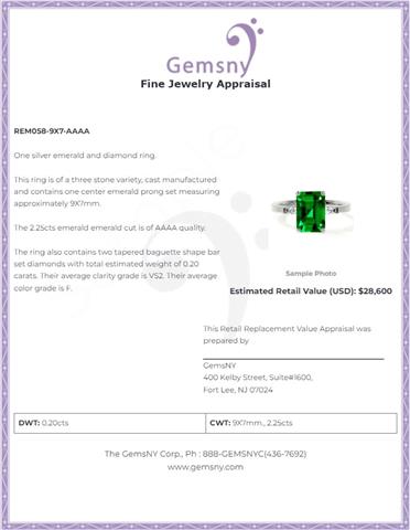$14272 : Emerald Cut Emerald Engagement image 2