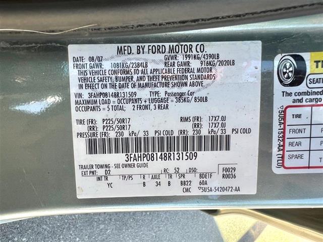 $5995 : 2008 FORD FUSION SEL image 3