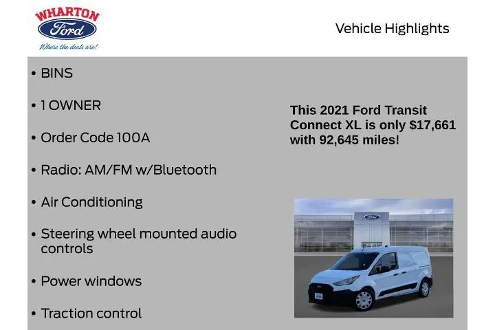 $17661 : Ford Transit Connect 2021 XL image 6
