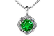 $2939 : Emerald Flower Pendant 0.85ctt thumbnail