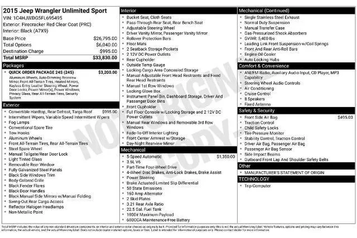 $16000 : Jeep Wrangler Unlimited 2015 image 2