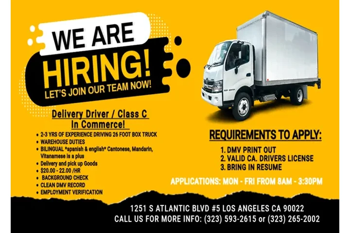 Hiring Delivery Driver image 1
