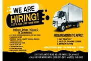 Hiring Delivery Driver en Los Angeles