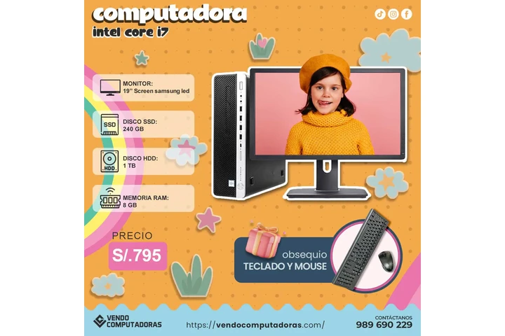 $795 : Tu nueva PC Intel i7 completa image 2