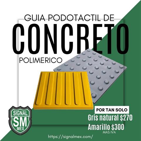 Guía podotactil de concreto image 1