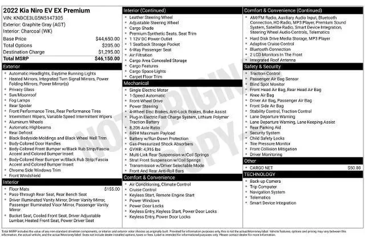 $24991 : Kia Niro EV 2022 EX Premium image 5