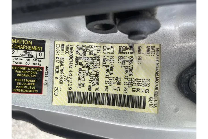 $10504 : Nissan Frontier 2010 4x2 SE image 5