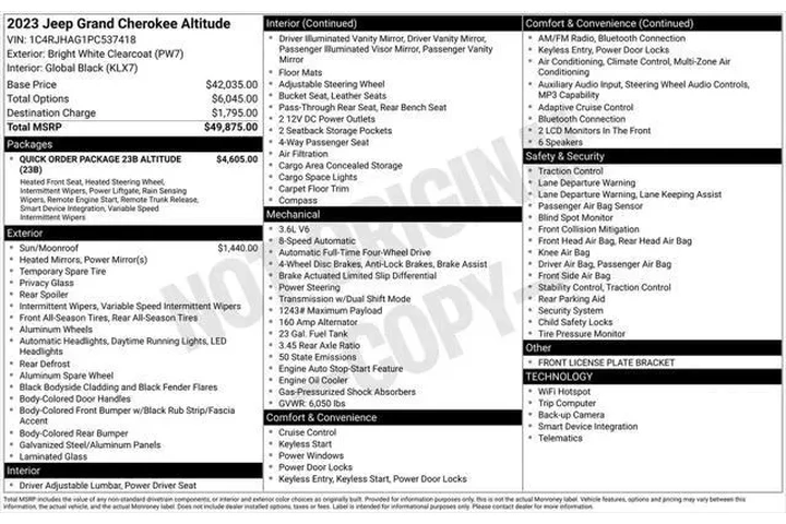 $27995 : Jeep Grand Cherokee 2023 image 3