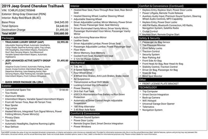 $23970 : Jeep Grand Cherokee 2019 4x4 image 2