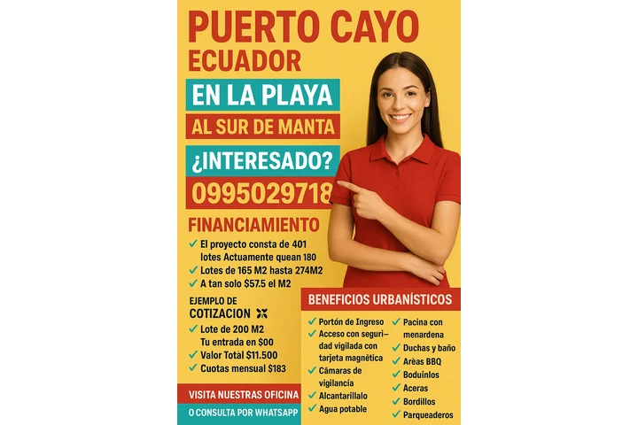 $11500 : Venta de terrenos Sur de Manta image 1