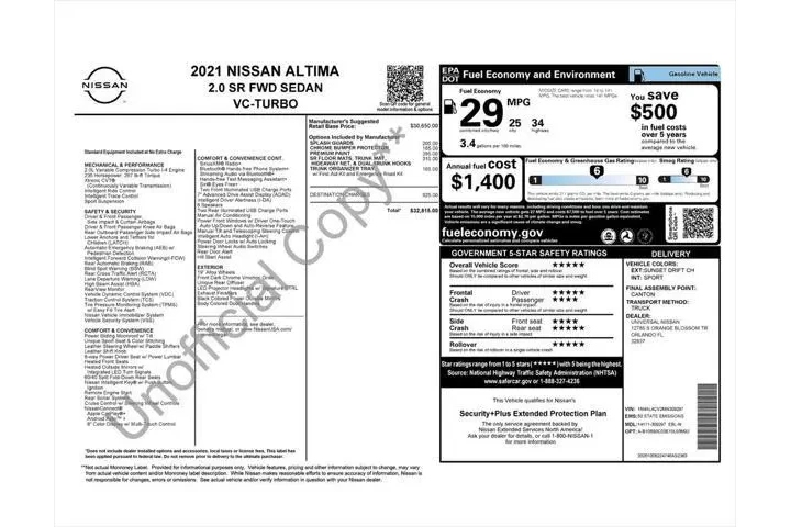 $16359 : Nissan Altima 2021 2.0 SR 4d image 4
