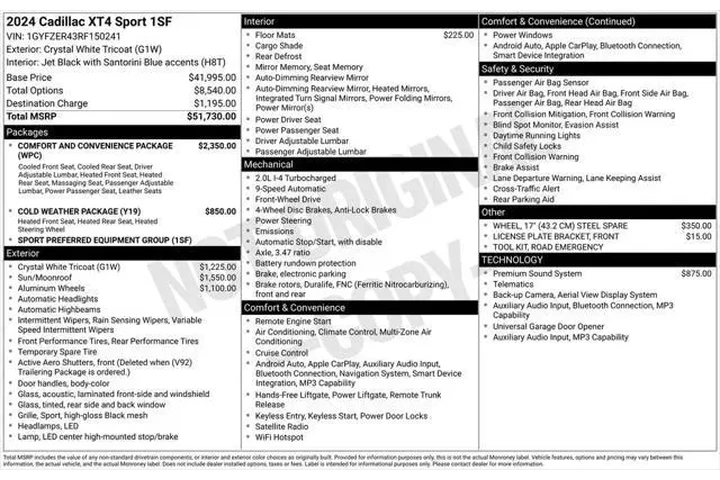 $36963 : Cadillac XT4 2024 Sport 4dr image 2
