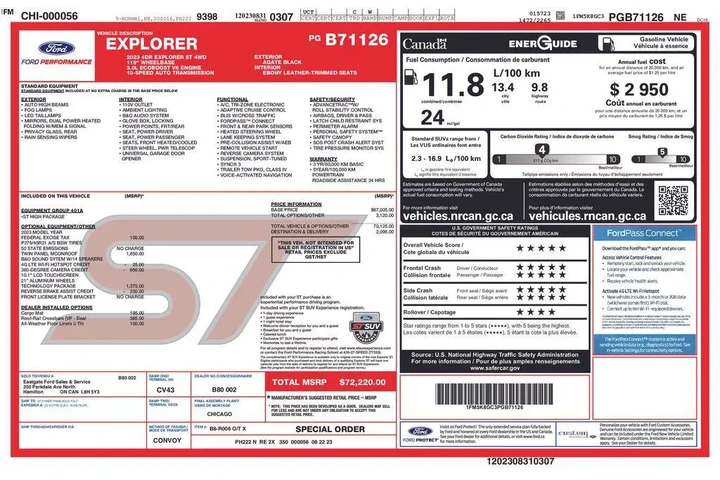 $39727 : Ford Explorer 2023 AWD ST 4d image 4