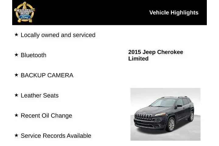 $10000 : Jeep Cherokee 2015 Limited 4 image 2