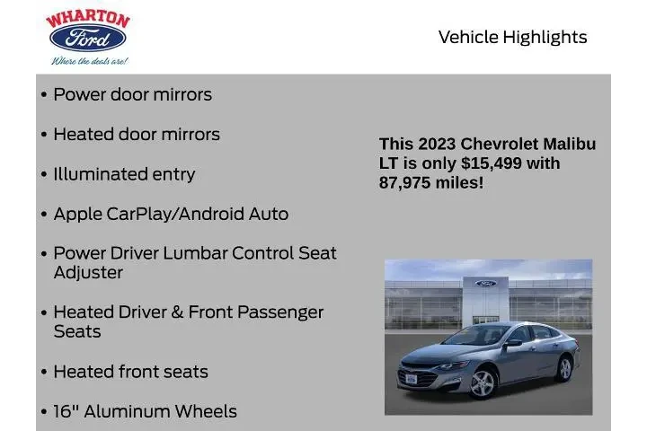 $15499 : Chevrolet Malibu 2023 LT 4dr image 10