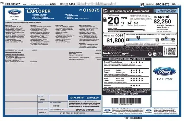 $13368 : Ford Explorer 2018 Base 4dr image 2