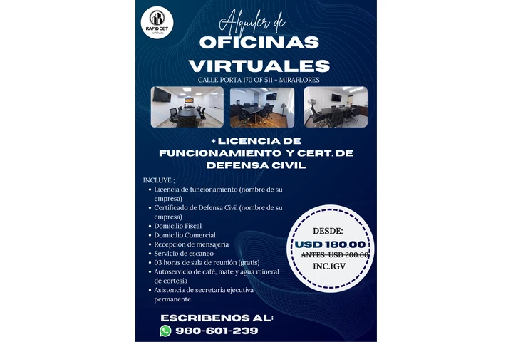 $180 : OFICINA VIRTUAL + LICENCIA image 1