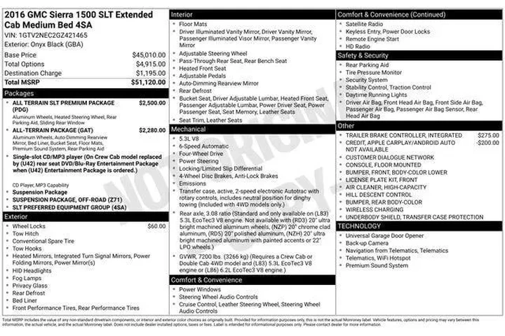 $20994 : GMC Sierra 1500 2016 4x4 SLT image 9