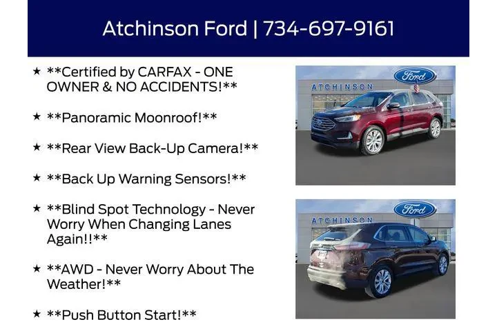 $16500 : Ford Edge 2020 AWD Titanium image 4