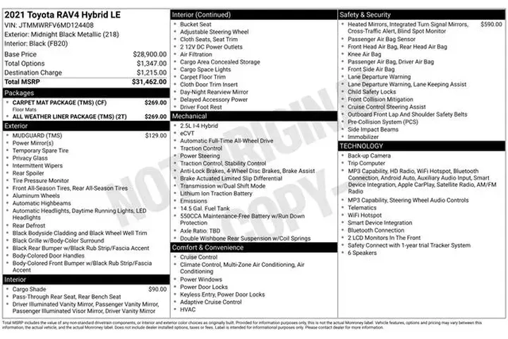 $23990 : Toyota RAV4 Hybrid 2021 AWD image 3