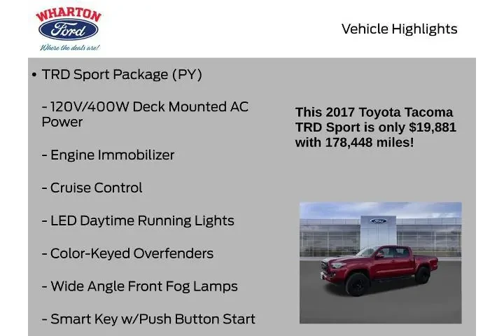 $19881 : Toyota Tacoma 2017 4x4 TRD P image 6
