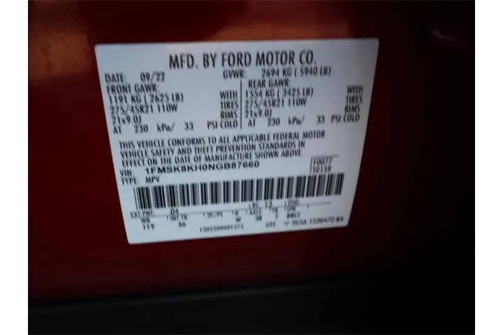 $34949 : Ford Explorer 2022 AWD ST-Li image 10