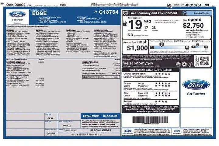 $15395 : Ford Edge 2018 AWD Titanium image 9