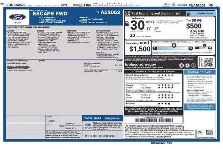 $22068 : Ford Escape 2023 Active 4dr image 6