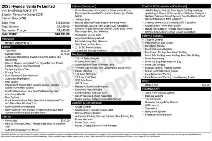 $35004 : Hyundai SANTA FE 2025 AWD Li image 7