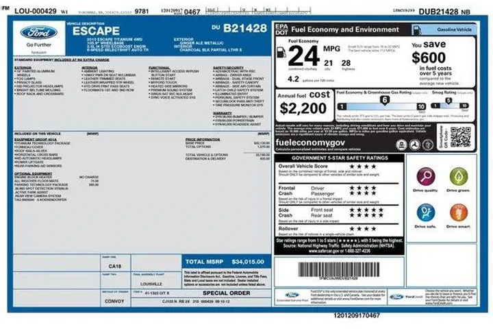 $6995 : Ford Escape 2013 AWD Titaniu image 2