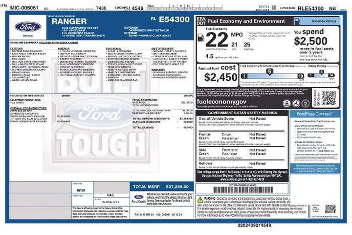 $34000 : Ford Ranger 2024 4x2 XLT 4dr image 6