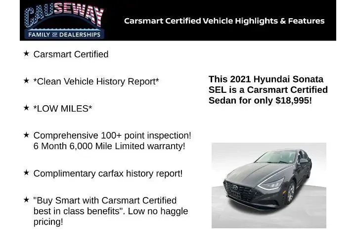 $18995 : Hyundai SONATA 2021 SEL 4dr image 2