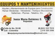 EQUIPOS PARA CONSTRUCCION en Cali