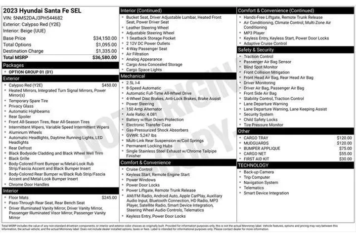 $26568 : Hyundai SANTA FE 2023 AWD SE image 5