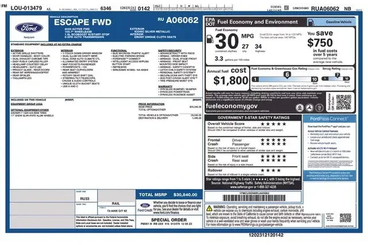 $19470 : Ford Escape 2024 Active 4dr image 2