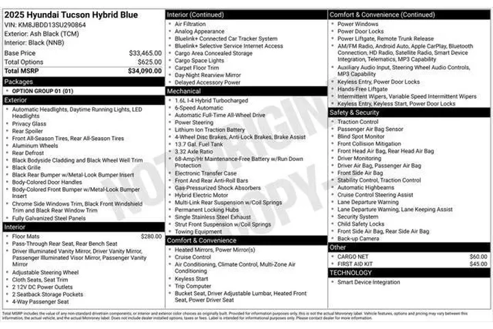 $30545 : Hyundai TUCSON Hybrid 2025 A image 5