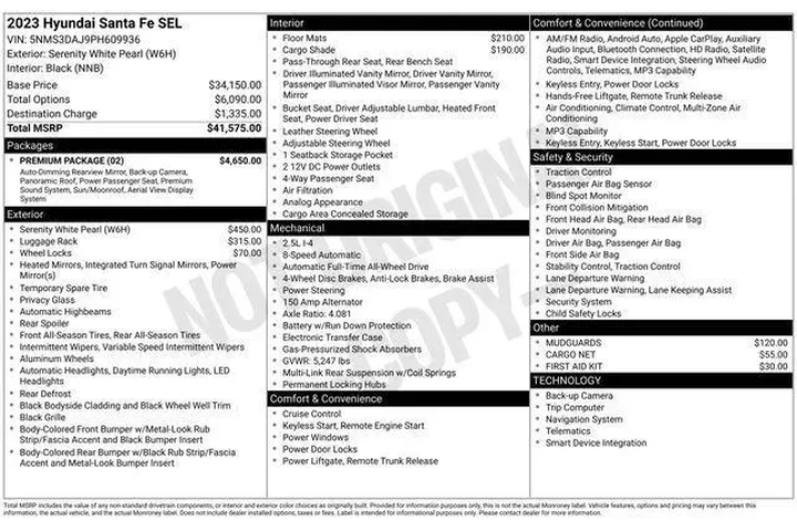 $27990 : Hyundai SANTA FE 2023 AWD SE image 4