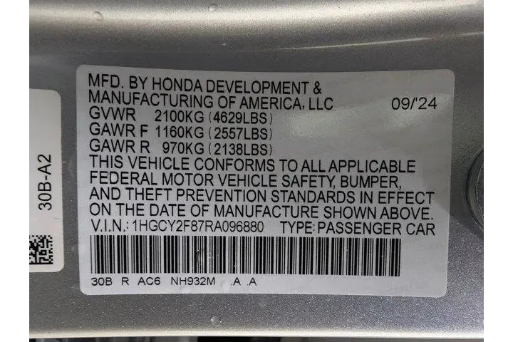 $34922 : Honda Accord Hybrid 2024 Tou image 10