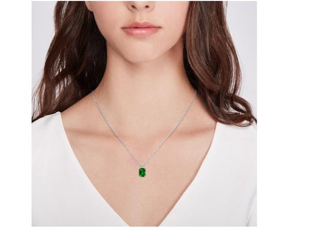 $8385 : Shop Emerald Solitaire Pendant image 2