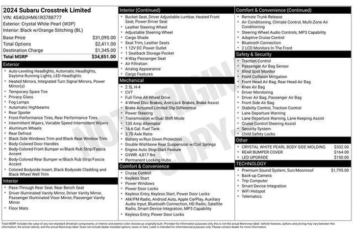 $28990 : Subaru Crosstrek 2024 AWD Li image 2