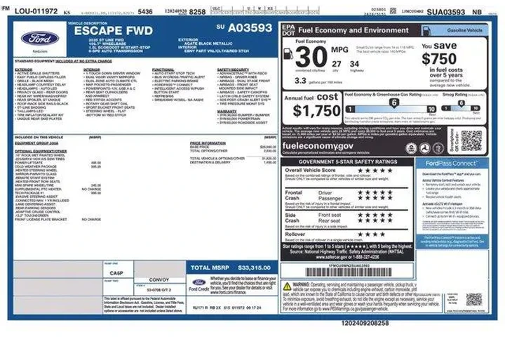 $26998 : Ford Escape 2025 ST-Line 4dr image 2