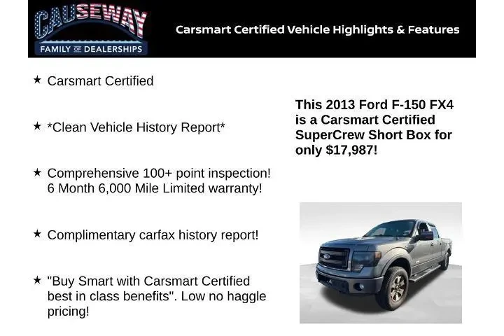 $17987 : Ford F-150 2013 4x4 FX4 4dr image 2