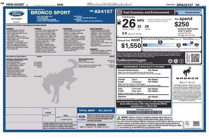 $19554 : Ford Bronco Sport 2021 AWD B image 9