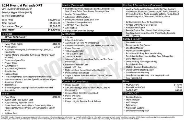 $33990 : Hyundai PALISADE 2024 AWD XR image 4